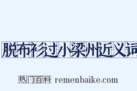 脱布衫过小梁州近义词是什么意思的图片